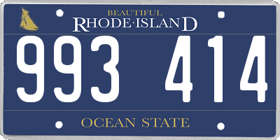 RI license plate 993414