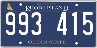 RI license plate 993415