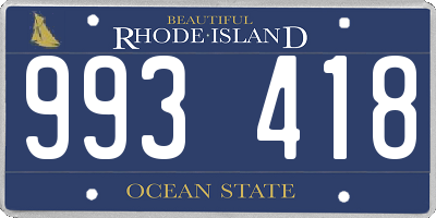 RI license plate 993418