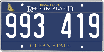 RI license plate 993419
