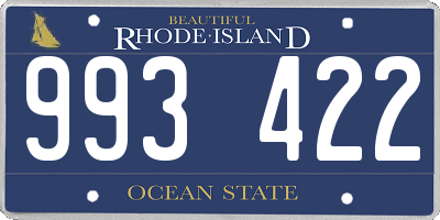 RI license plate 993422