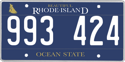 RI license plate 993424