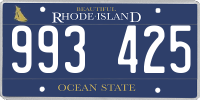 RI license plate 993425
