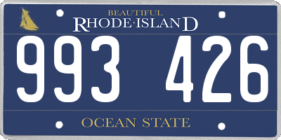 RI license plate 993426