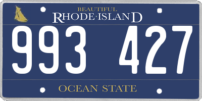RI license plate 993427