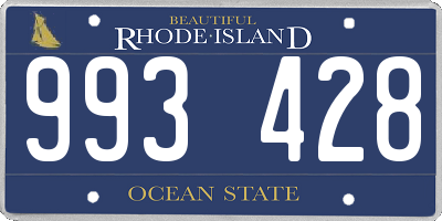 RI license plate 993428