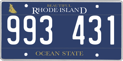 RI license plate 993431