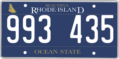 RI license plate 993435