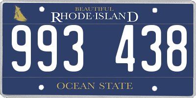 RI license plate 993438