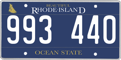 RI license plate 993440