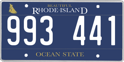 RI license plate 993441