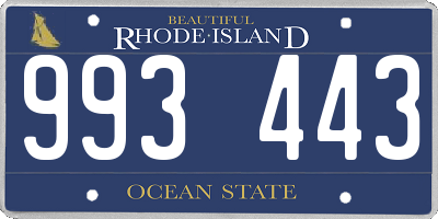 RI license plate 993443