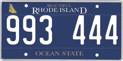 RI license plate 993444
