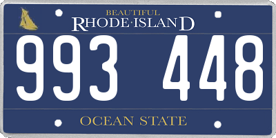 RI license plate 993448