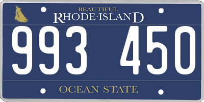 RI license plate 993450