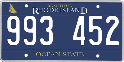RI license plate 993452