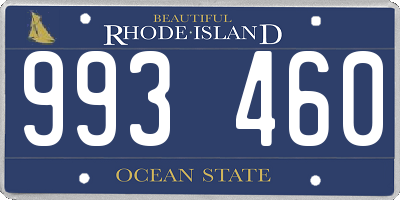 RI license plate 993460