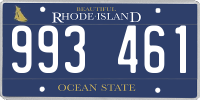 RI license plate 993461