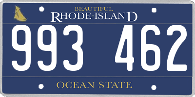 RI license plate 993462