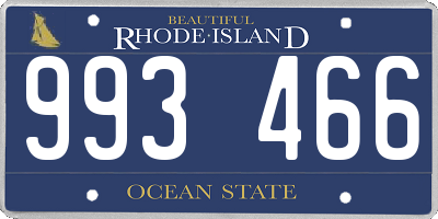 RI license plate 993466