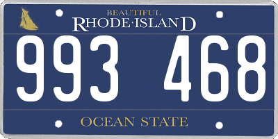 RI license plate 993468