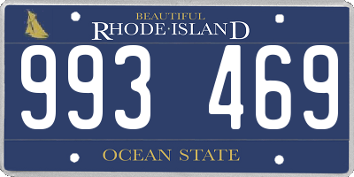 RI license plate 993469
