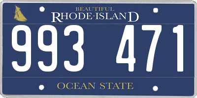 RI license plate 993471