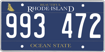 RI license plate 993472