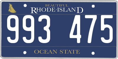 RI license plate 993475