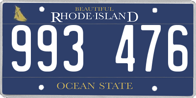 RI license plate 993476