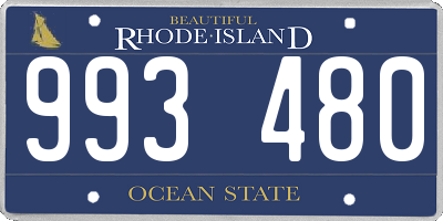 RI license plate 993480