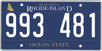 RI license plate 993481