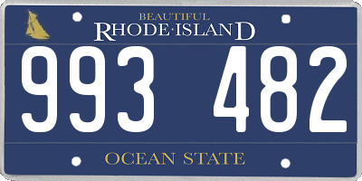 RI license plate 993482