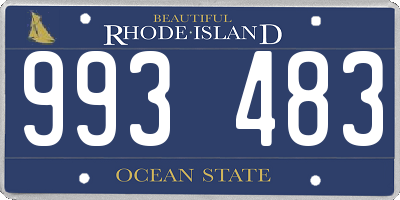 RI license plate 993483