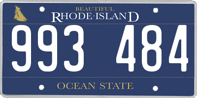 RI license plate 993484