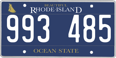 RI license plate 993485