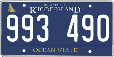 RI license plate 993490