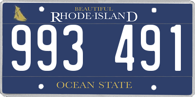 RI license plate 993491