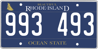 RI license plate 993493