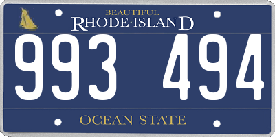 RI license plate 993494