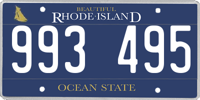 RI license plate 993495