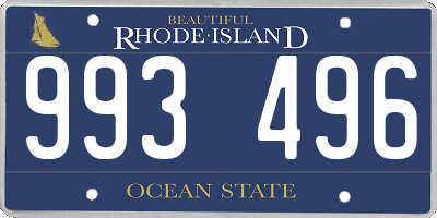 RI license plate 993496