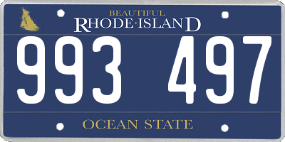 RI license plate 993497