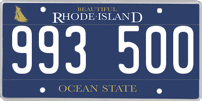 RI license plate 993500