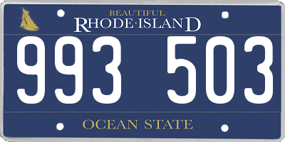 RI license plate 993503