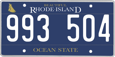 RI license plate 993504