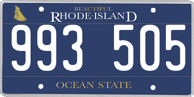 RI license plate 993505