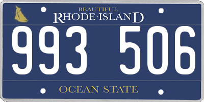RI license plate 993506