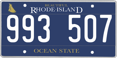 RI license plate 993507