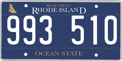 RI license plate 993510